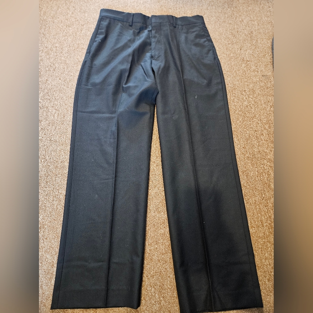 J.Crew Mens Black 100% Wool Dress Pants